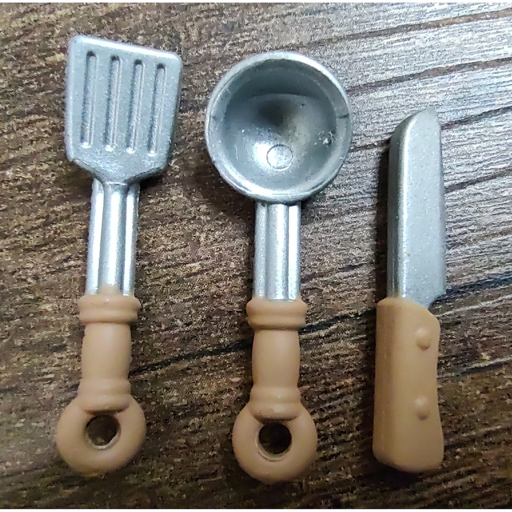 Dollhouse Miniature Diorama Kitchen Cutlery Silverware Lot Spatula Knife Spoon